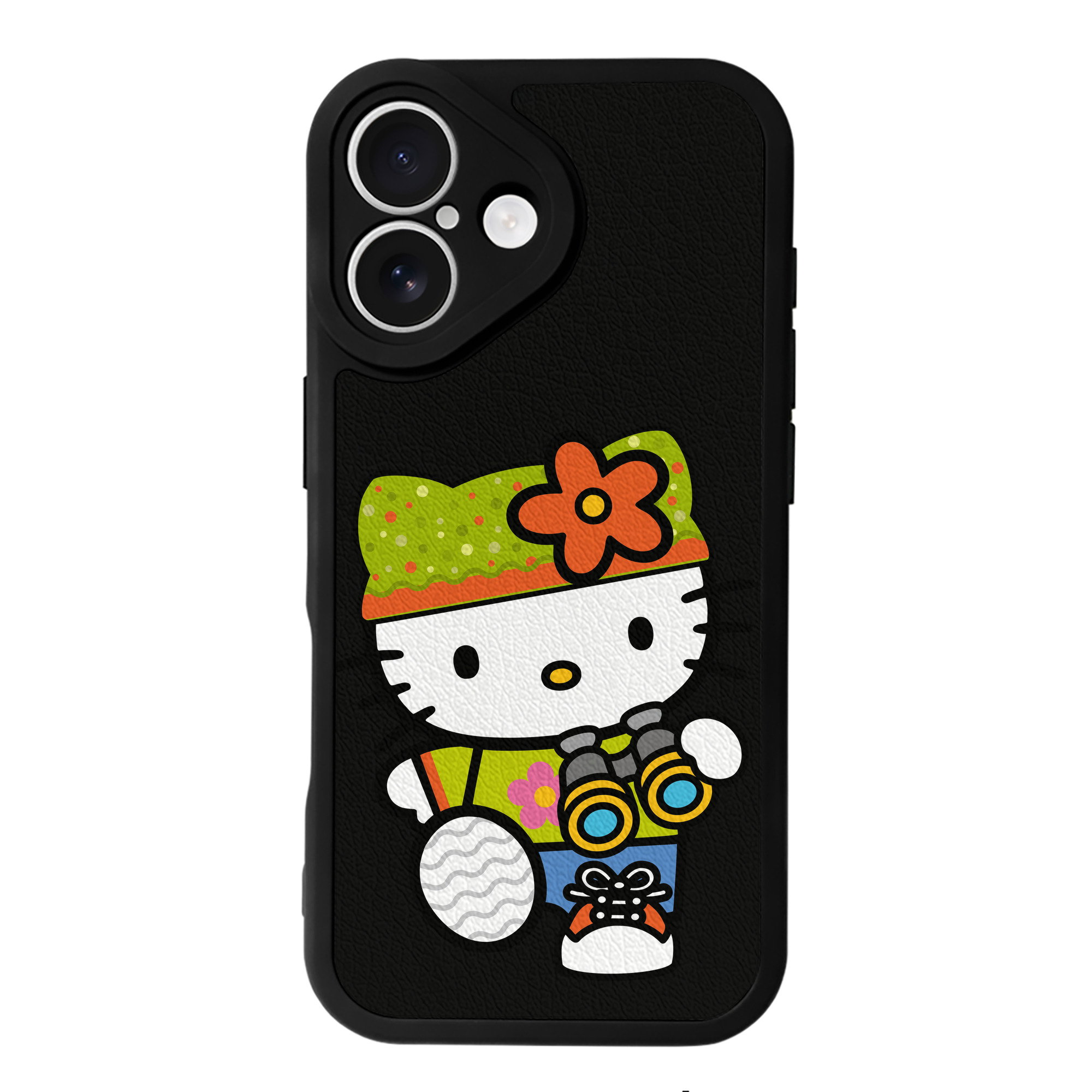 （画像用） Hello Kitty ハローキティ 【iPhone 16シリーズ対応】シリコンスマホケース（レザー調） 材質：シリコン